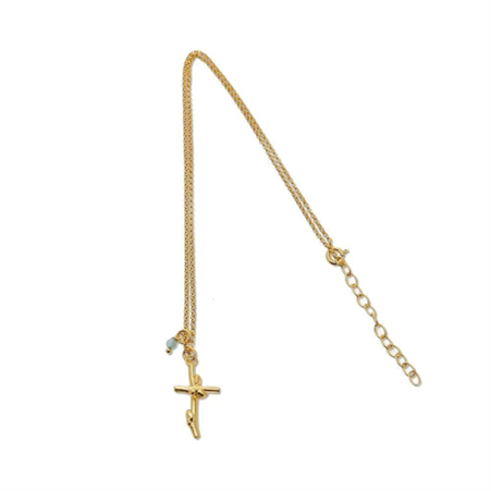 1TA0524-234 THALLO Cross & Crosslets Pendant Mini 24K Gold Vermeil On Sterling Silver Gold #s276a (A-SK-E)