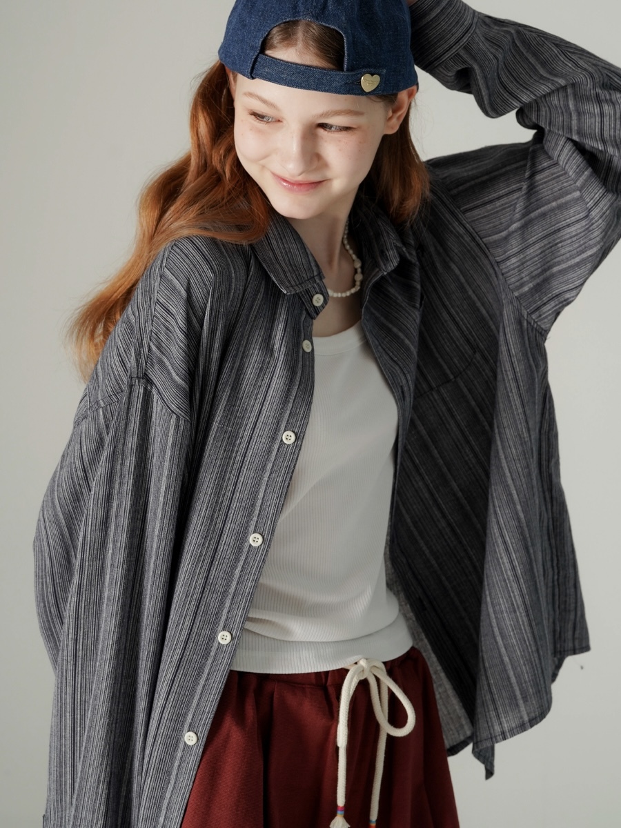<預購> 韓國 WV PROJECT 復古感條紋襯衫、小外套