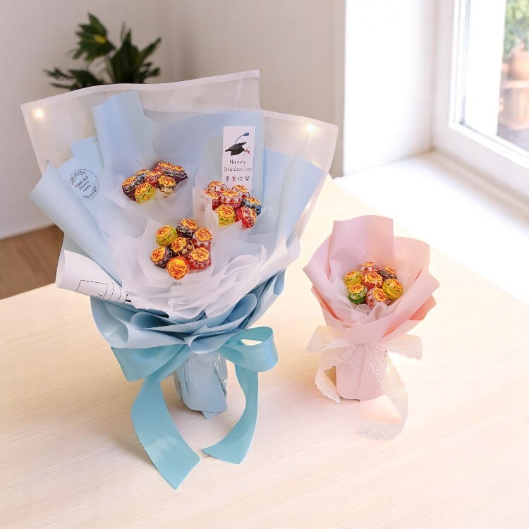 花朵加倍佳棒棒糖花束,加倍佳零食花束,加倍佳棒棒糖花束Chupa Chups Lollipop bouquet