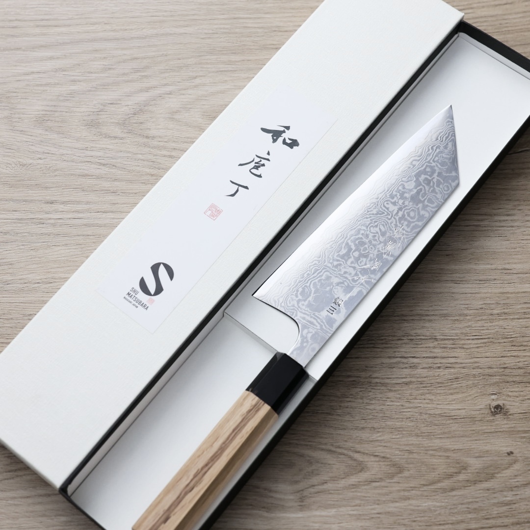 松原周 文化刀 180mm 銀三鋼 大馬士革