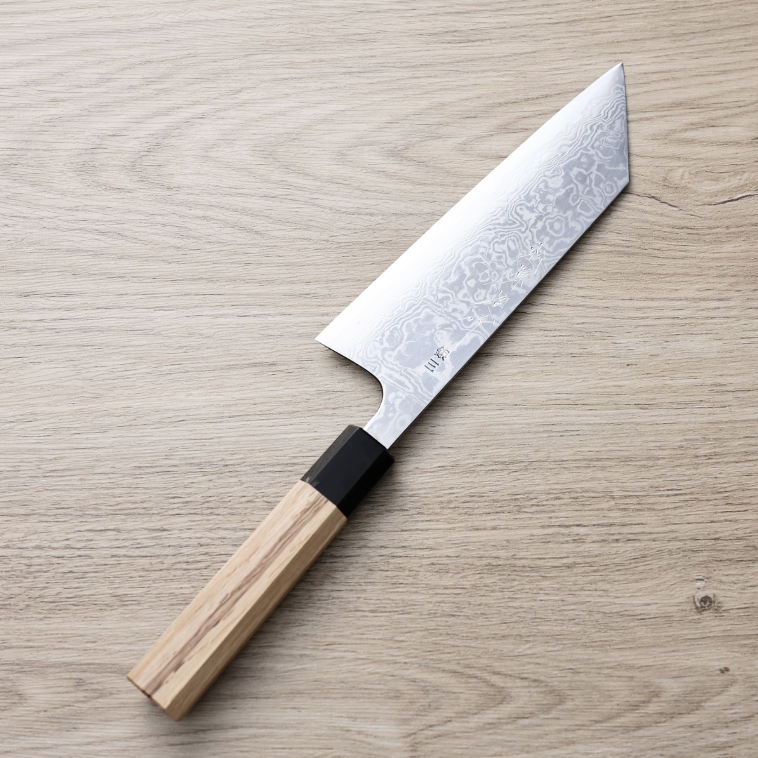 松原周 文化刀 180mm 銀三鋼 大馬士革