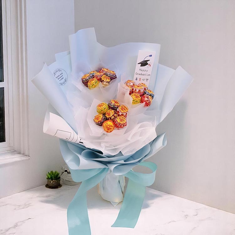 花朵加倍佳棒棒糖花束,加倍佳零食花束,加倍佳棒棒糖花束Chupa Chups Lollipop bouquet