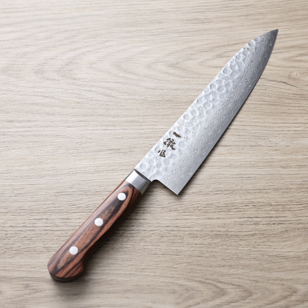 一徹 牛刀 210mm VG10鋼 33層鎚目大馬士革 洋柄