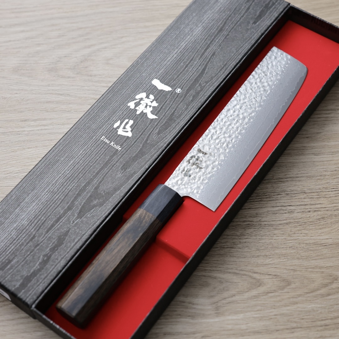 一徹 菜切 170mm VG10鋼 33層鎚目大馬士革