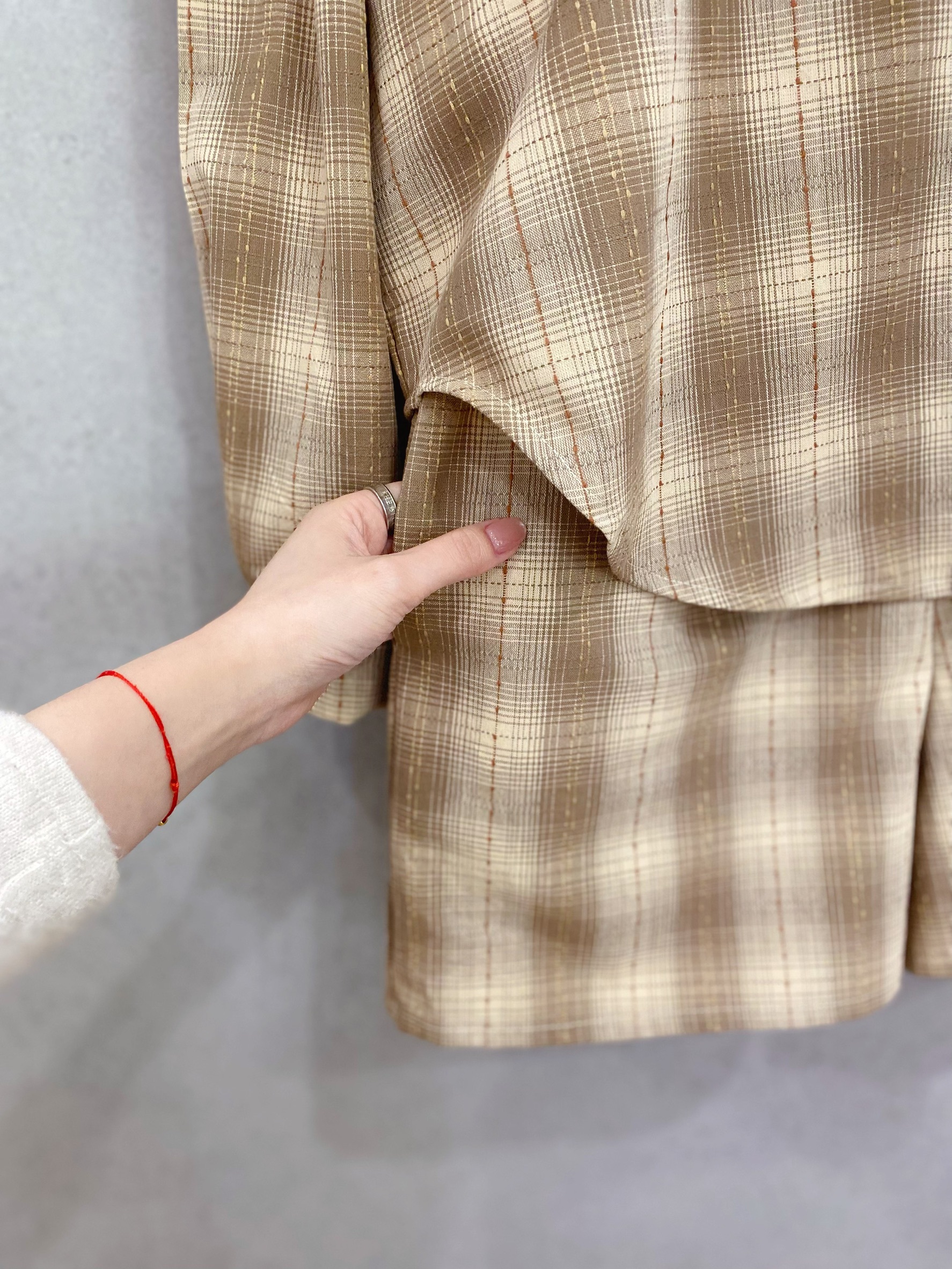 秋日細雨 媽咪慵懶襯衫套裝