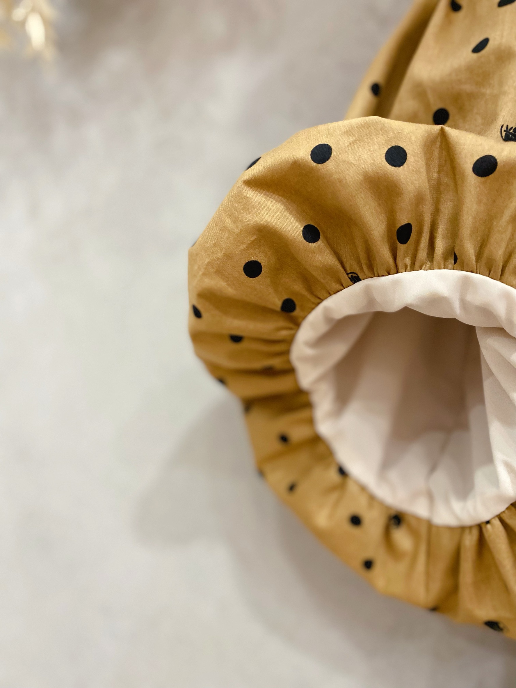 奶茶珍珠貓咪 媽咪泡泡袖洋裝