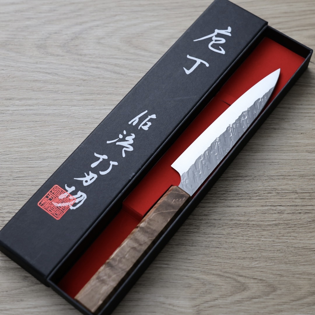 佐治武士 蔬果刀 130mm SG Strix鋼 鎚目 壓克力柄