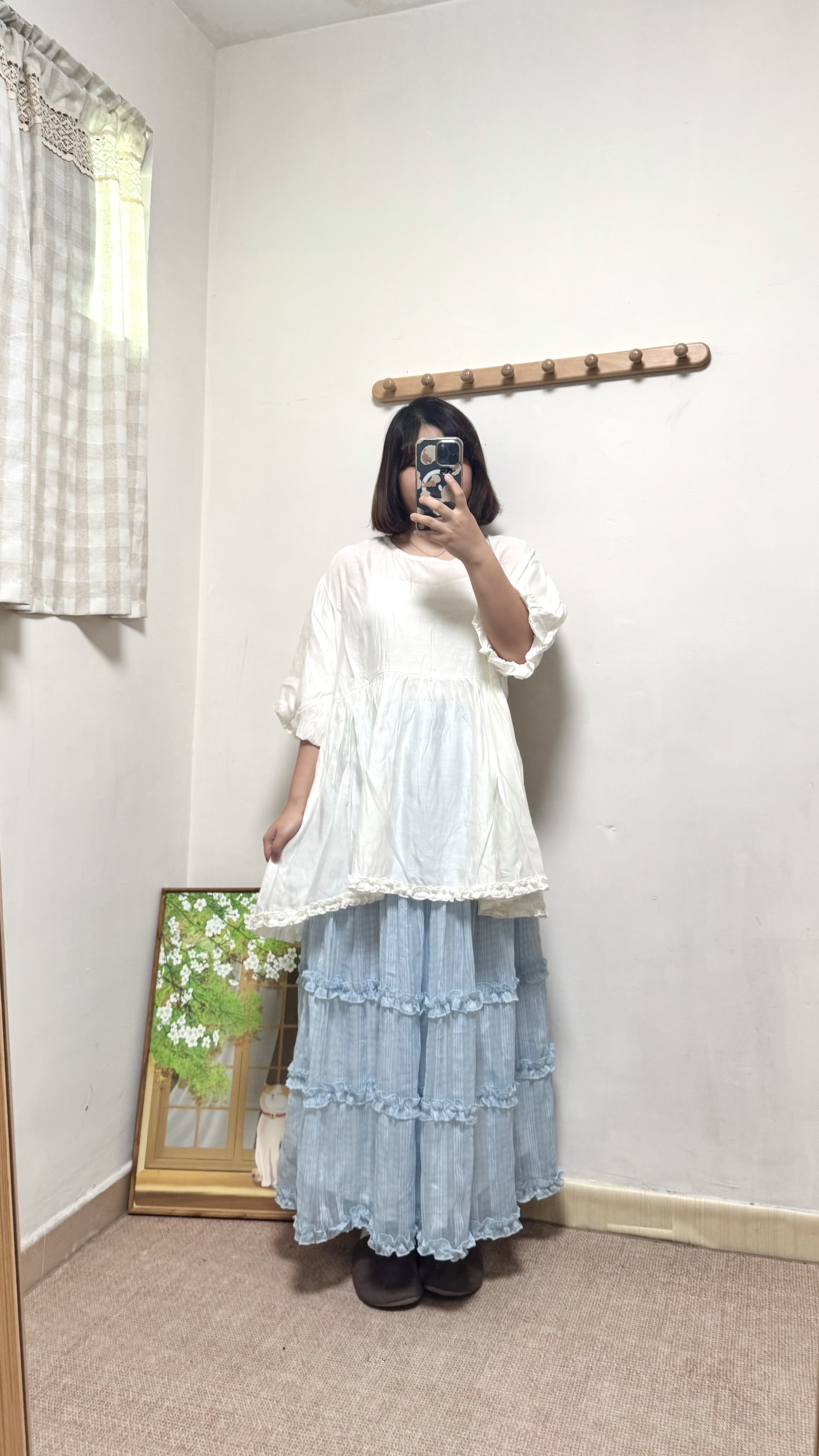 滑身泡泡袖 Ruffle Top