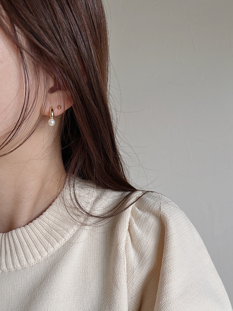 S925 petite pearl pierce