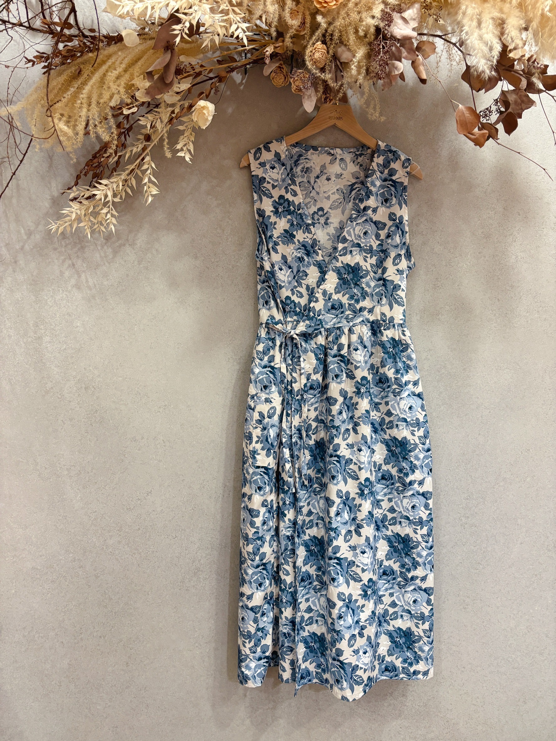 莫蘭迪牡丹 媽咪背心長罩衫洋裝