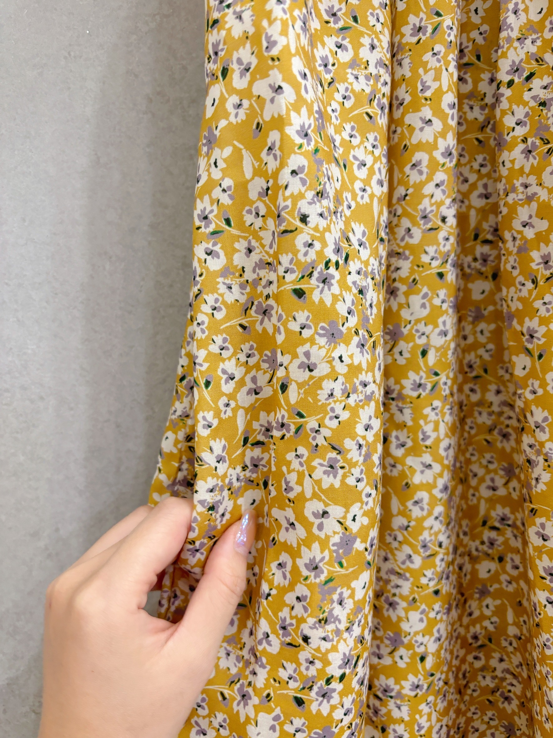 黃花草 媽咪韓系高腰長洋裝(M)