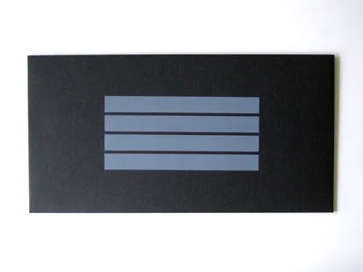 活版印刷 橫式長形信封 5枚入 黑色｜YURULIKU 日本