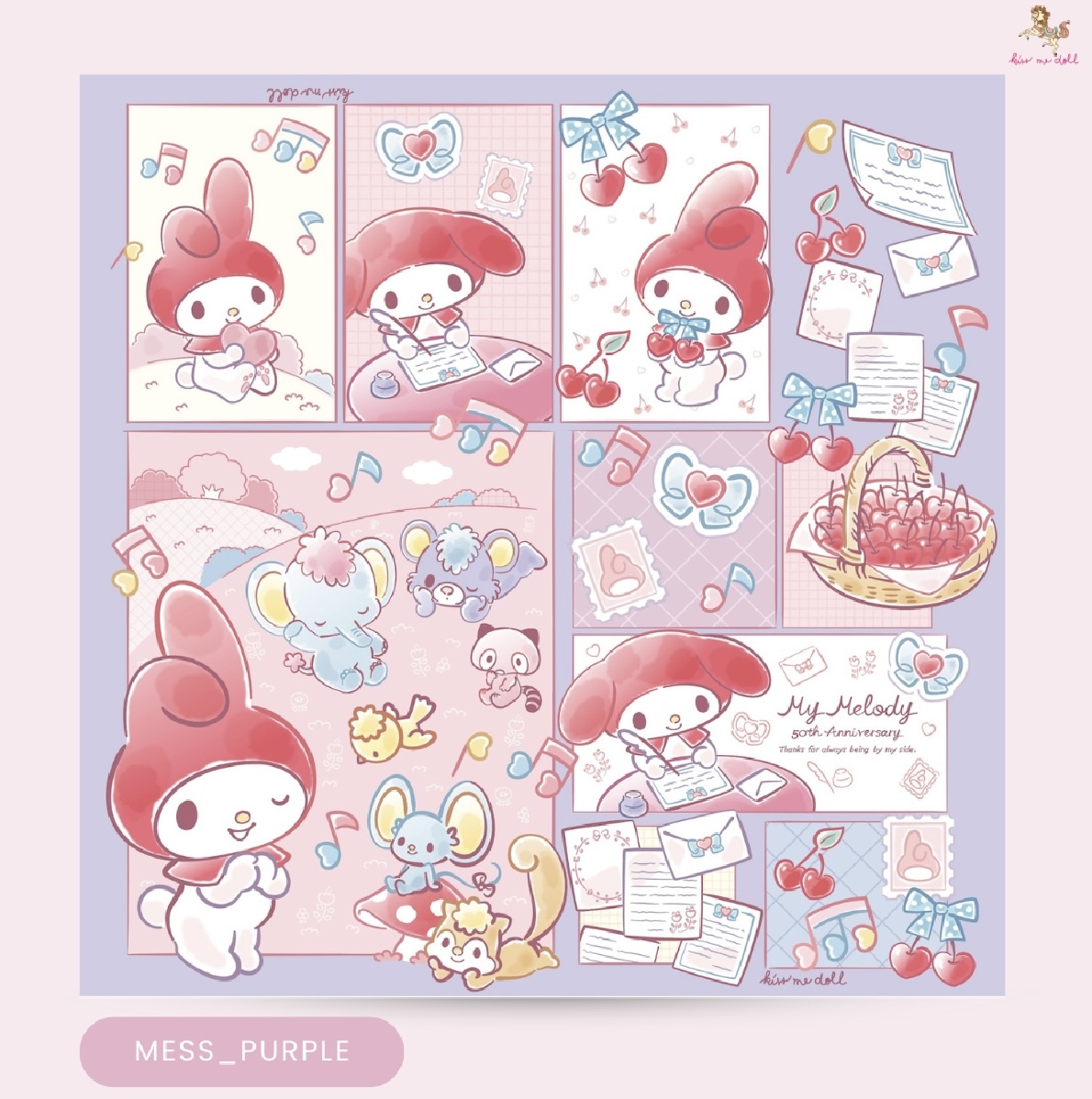 KISS ME DOLL - 真絲絲巾 ( MELODY )