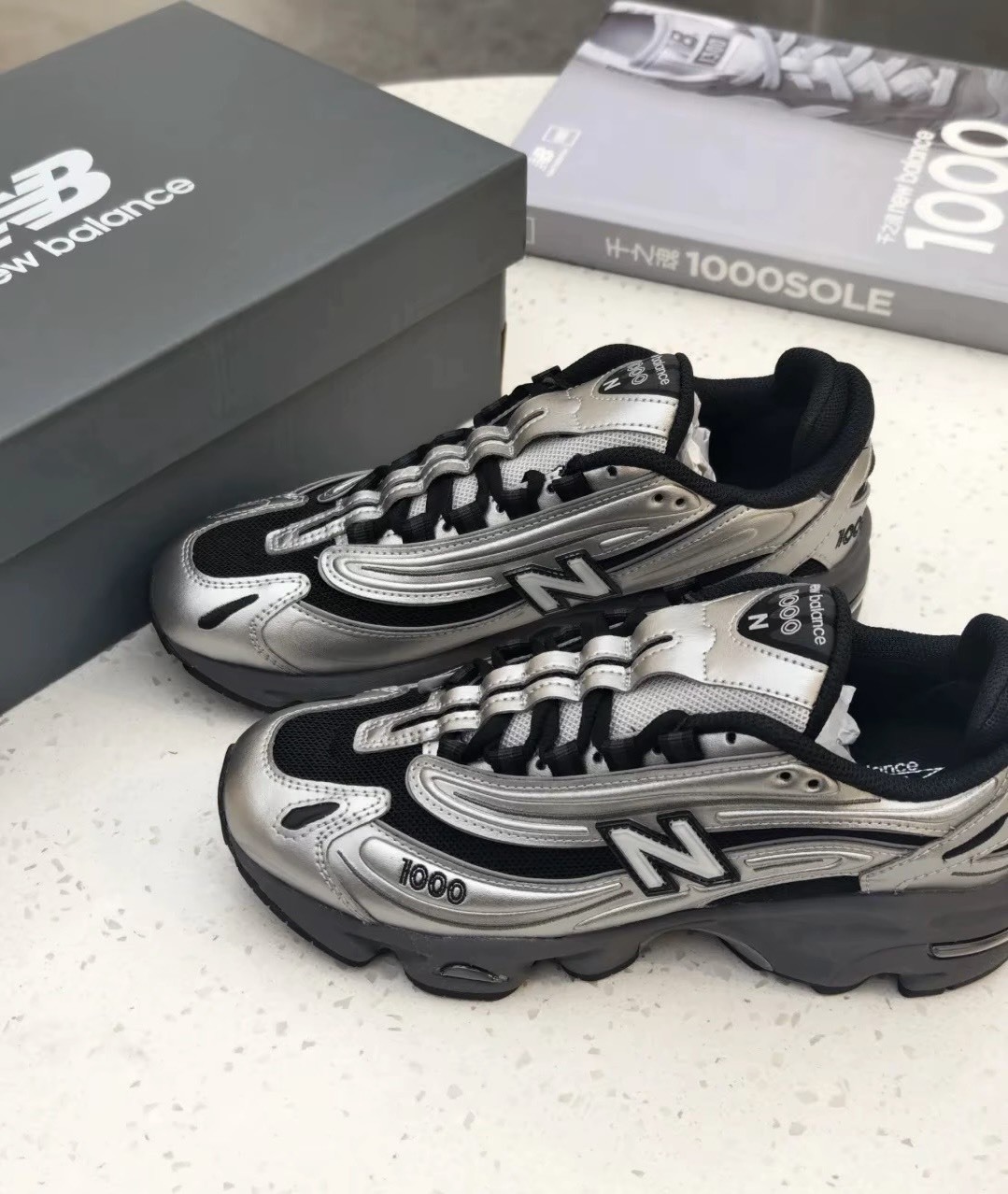 <王陽明代言>NEW BALANCE 1000 'silver black' 銀黑 復古 運動 休閒鞋 M1000EGR