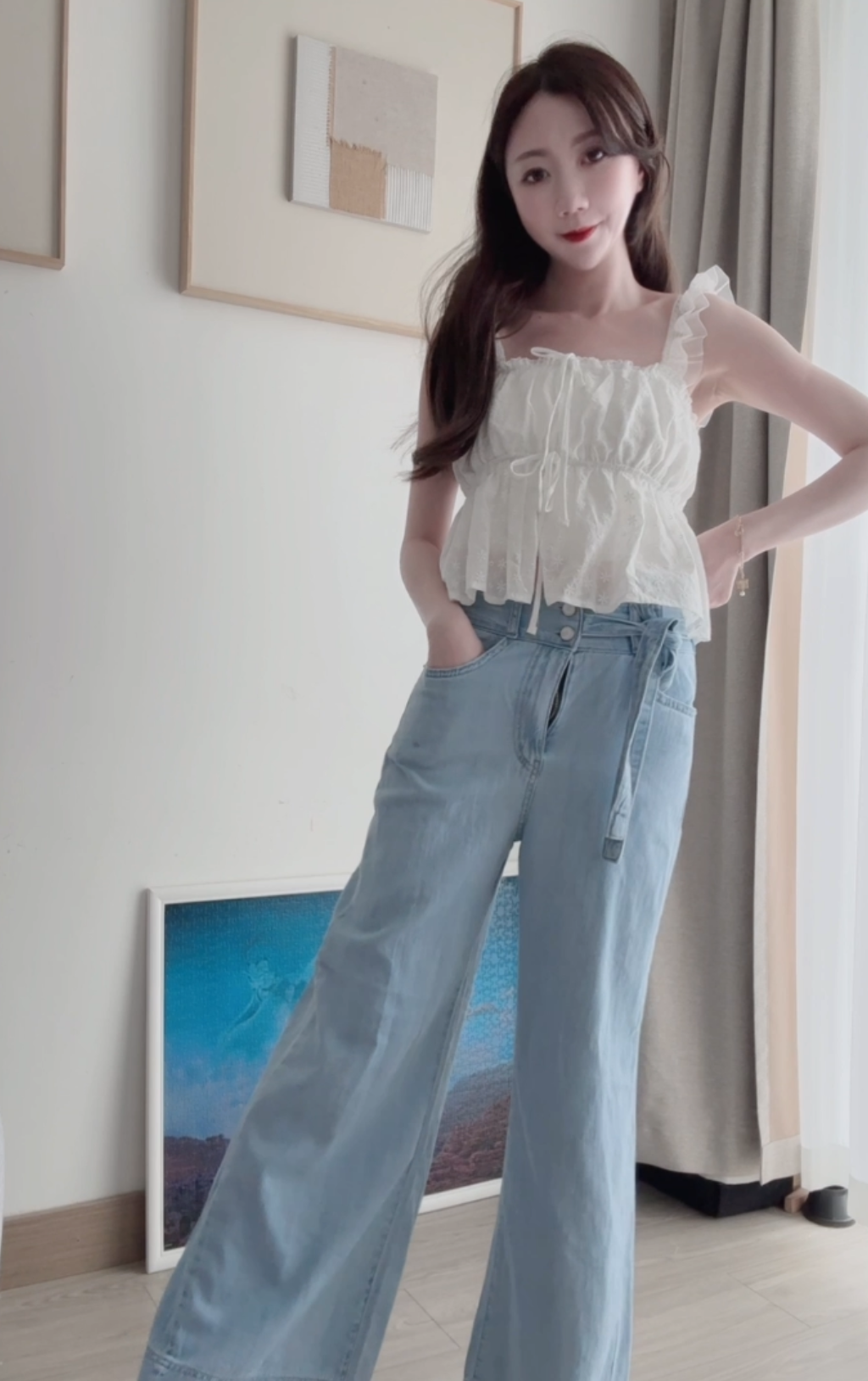 THE TIE RIBBON LOOSE FIT JEANS LIVE 0524