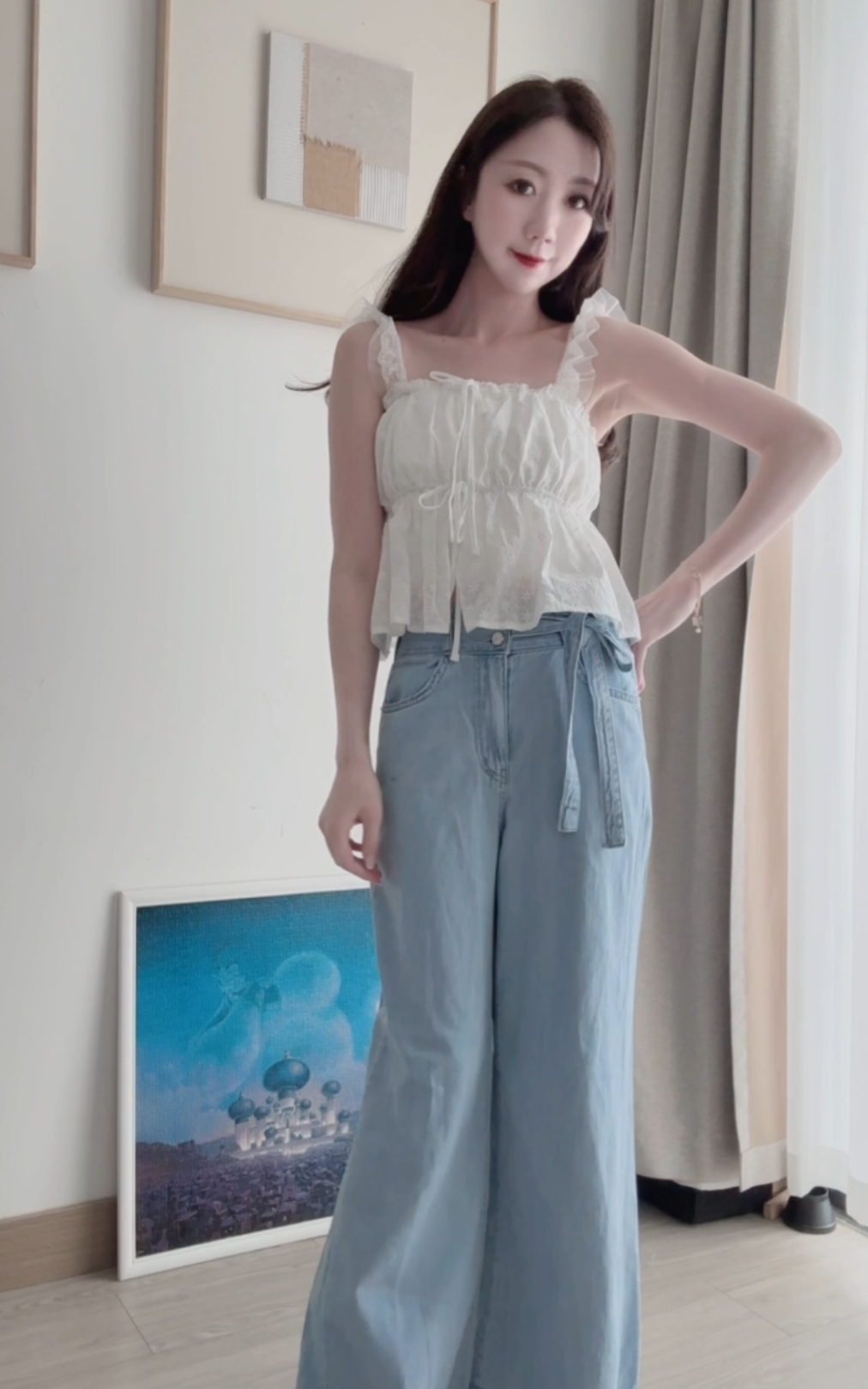 THE TIE RIBBON LOOSE FIT JEANS LIVE 0524