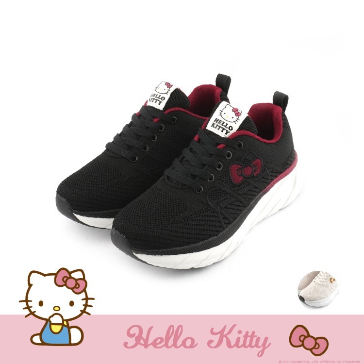 24020-KT Sanrio Hello Kitty Breathable Sneaker #TW-AS24-923009 Black