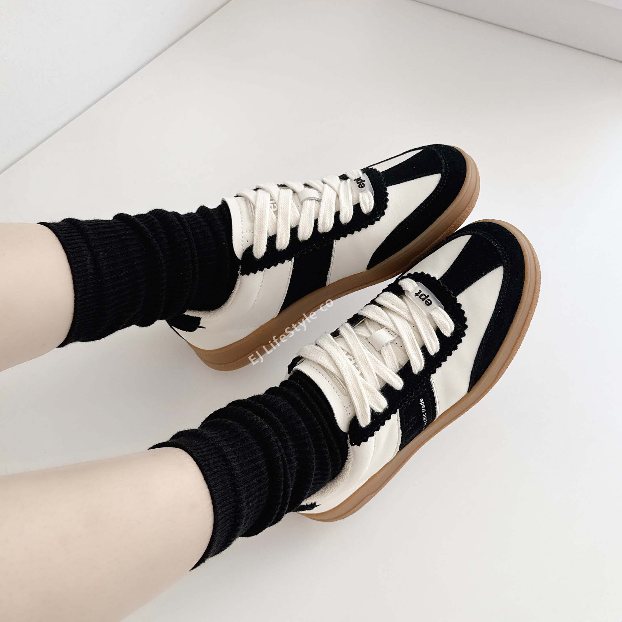 韓國限定🇰🇷 EPT SANTOS 復古鞋 德訓鞋 焦糖底 麂皮 皮革 黑 紅 藍 綠 白 灰 / 預購