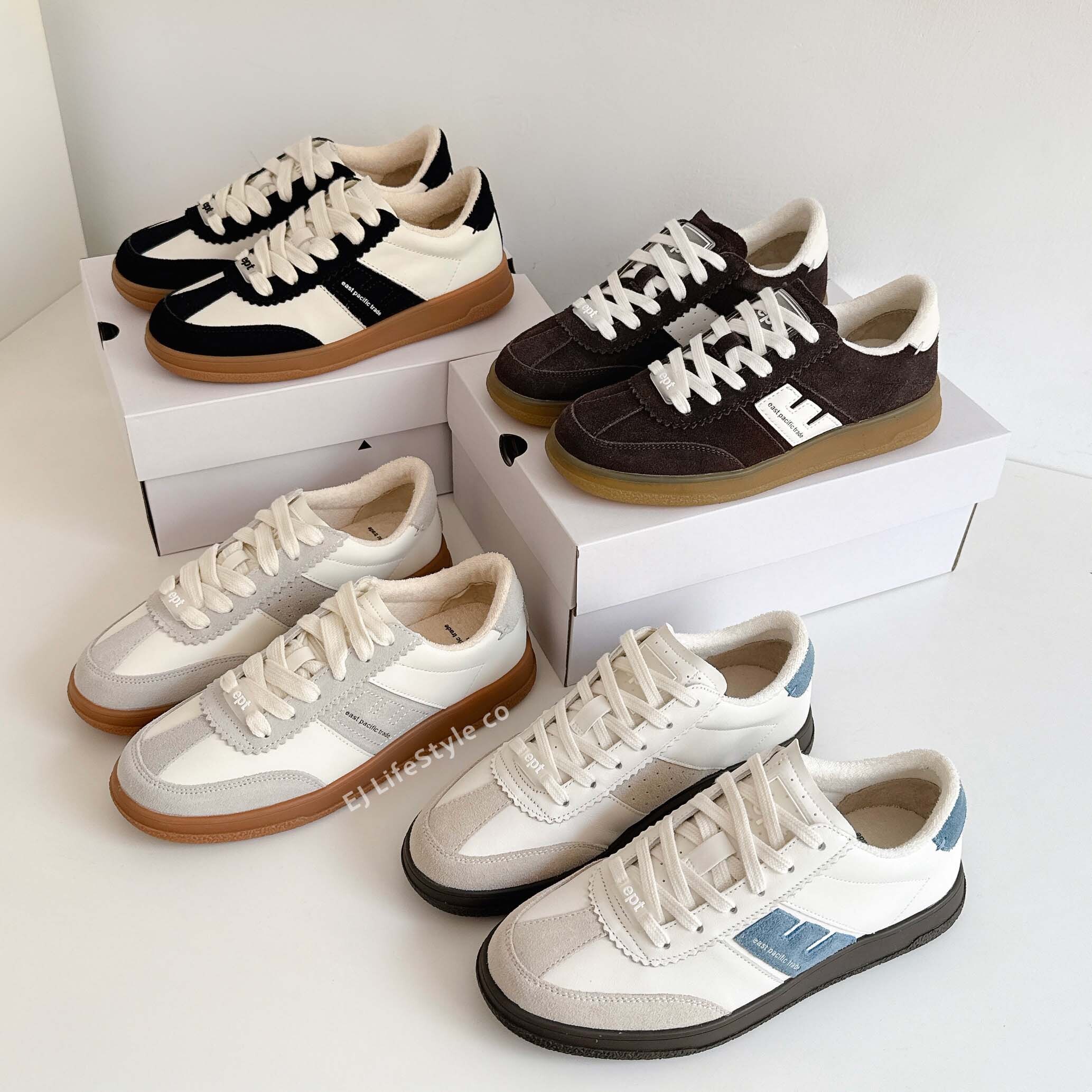 韓國限定🇰🇷 EPT SANTOS 復古鞋 德訓鞋 焦糖底 麂皮 皮革 黑 紅 藍 綠 白 灰 / 預購