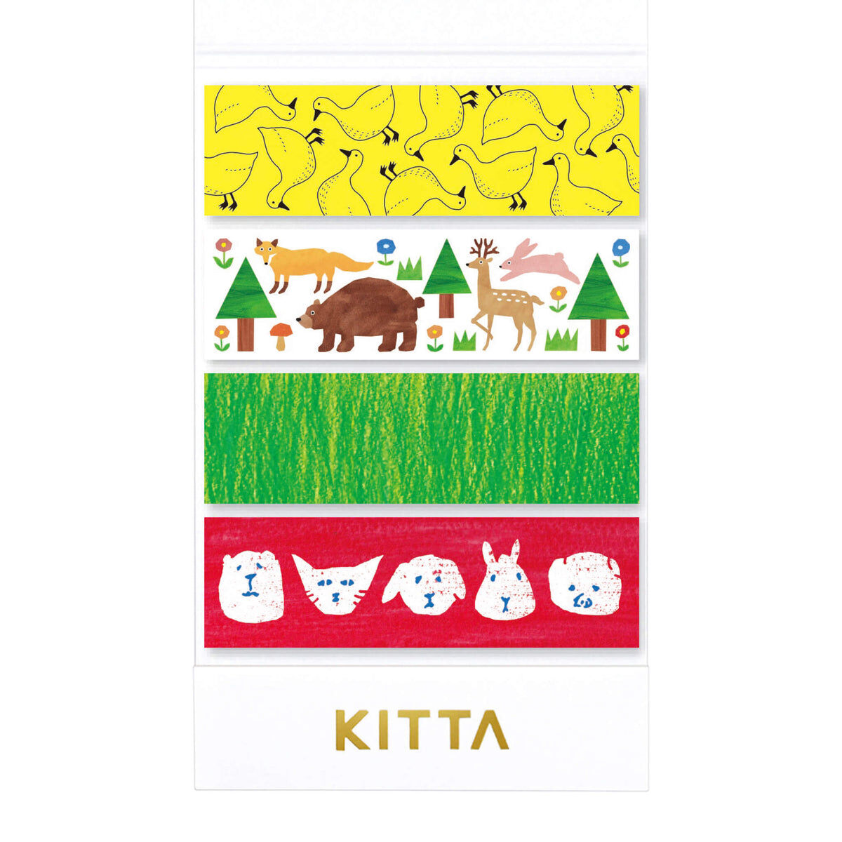 動物 人氣復刻 KITTA 隨身攜帶和紙膠帶 KIT008｜日本KING JIM