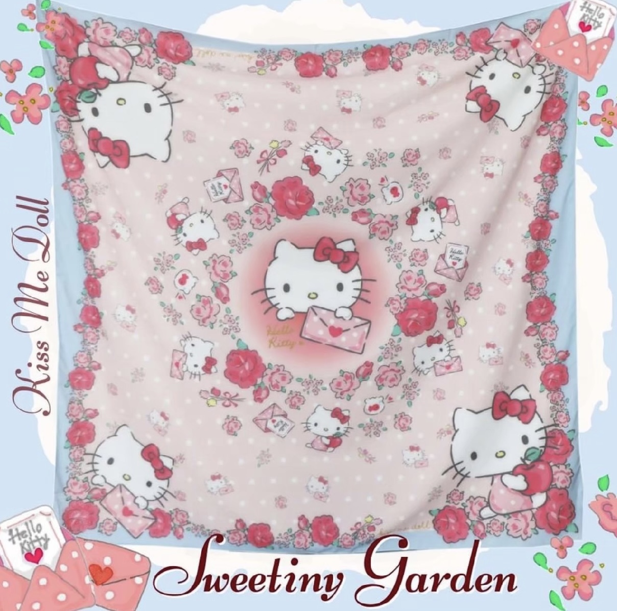 KISS ME DOLL - 真絲絲巾 ( HELLO KITTY )
