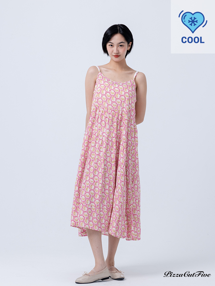 [兩件1580｜涼感洋裝]煙火小花細肩带洋裝 PizzaCutFive PCF252487071