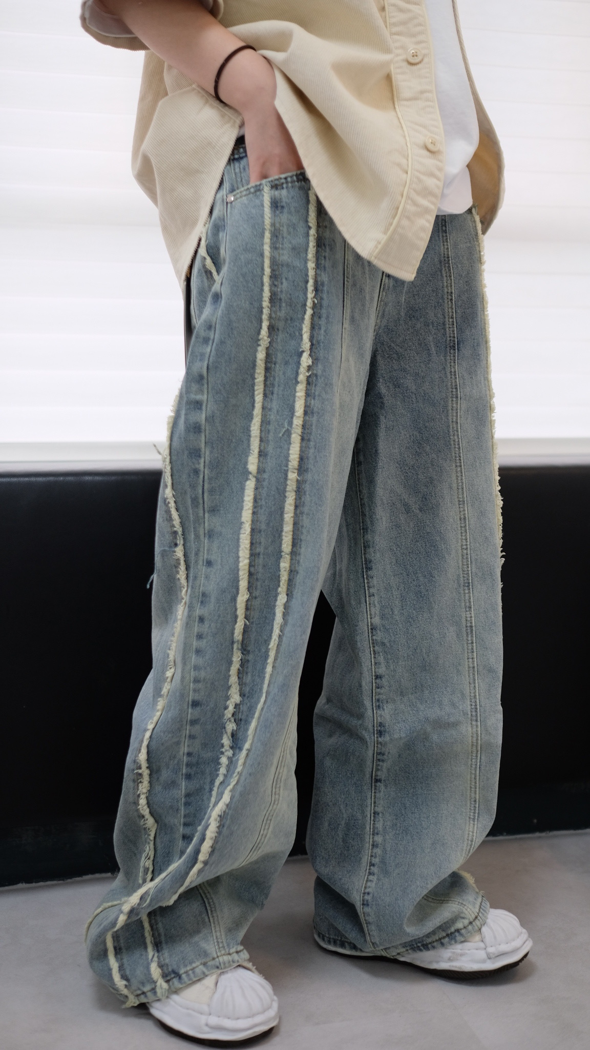 LPT0093 雙soso邊牛仔褲