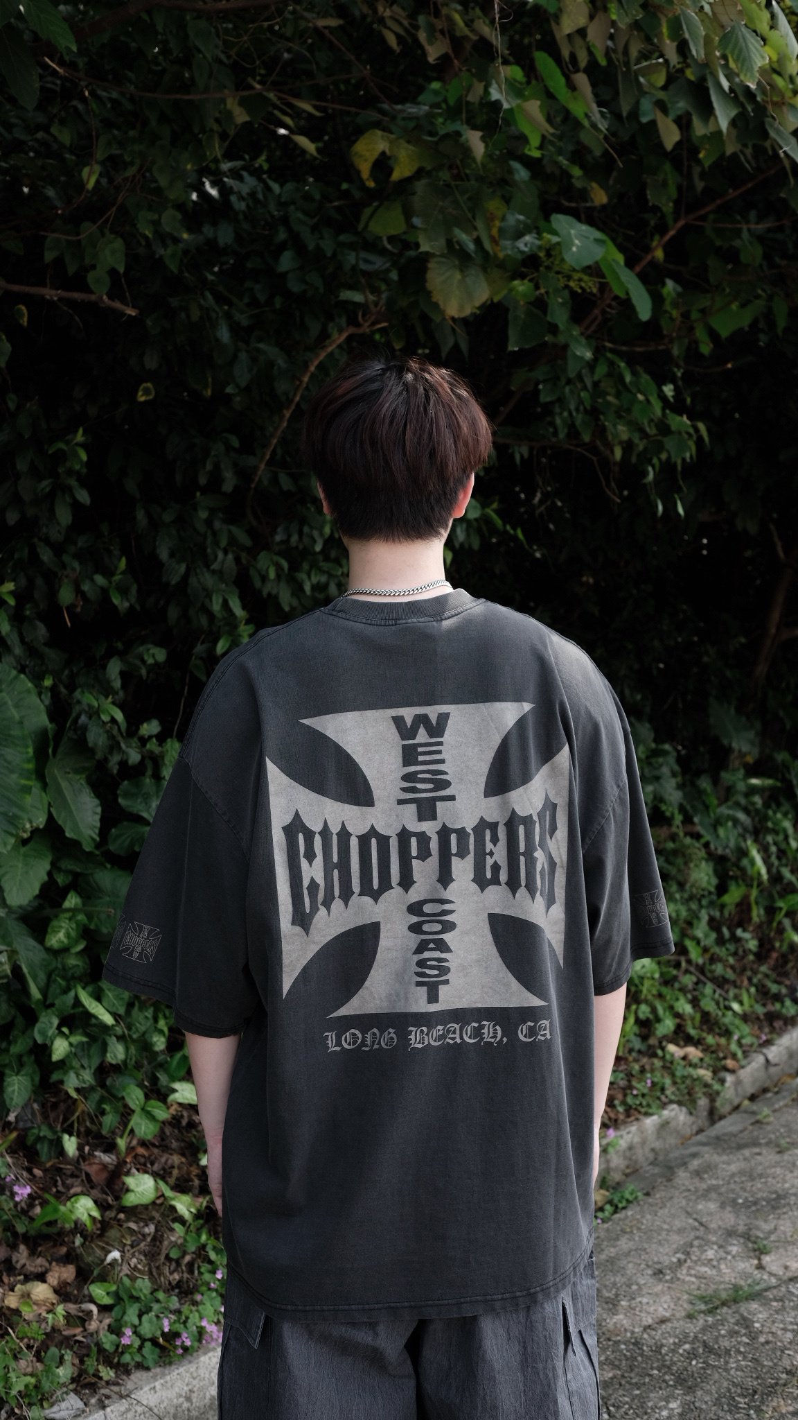 ST007 背十字大Print Tee