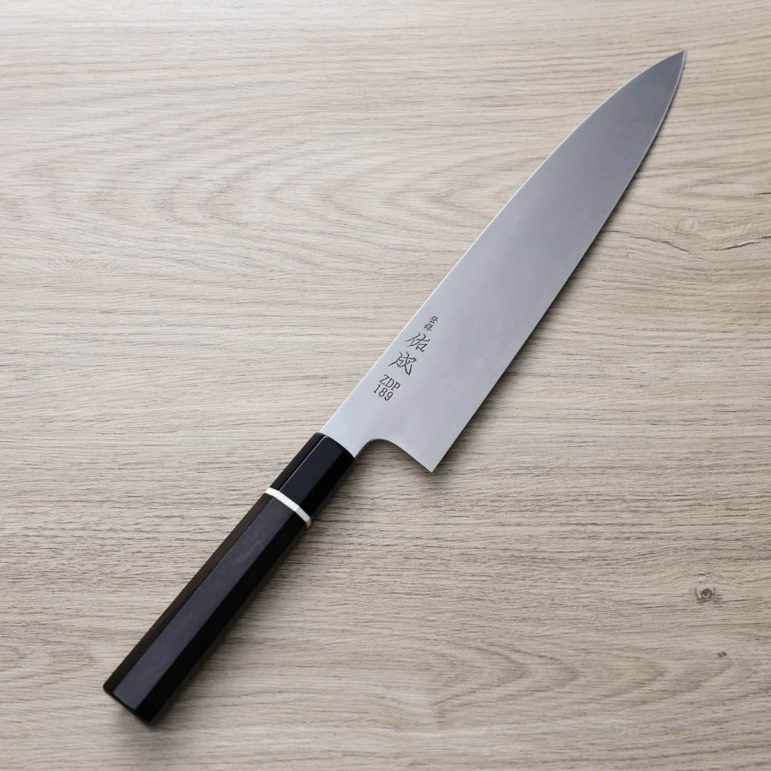 佑成 牛刀 270mm ZDP189粉末HSS鋼 黑檀八角柄