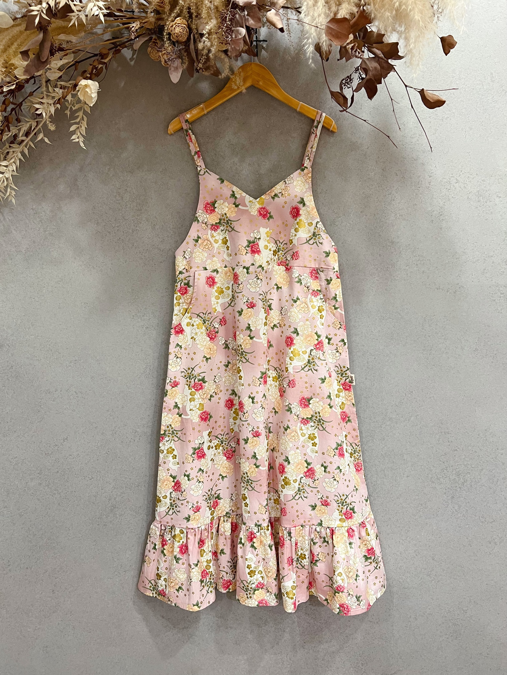 燙金粉貓 媽咪仙度瑞拉長洋裝2.0