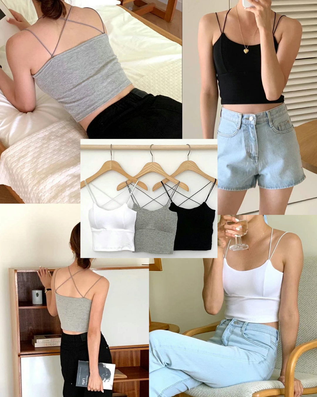 預 購 產 品 丨韓國女裝 - 夏天性感內搭帶胸墊背心  Made In Korea（ 預計兩星期後發貨 ）