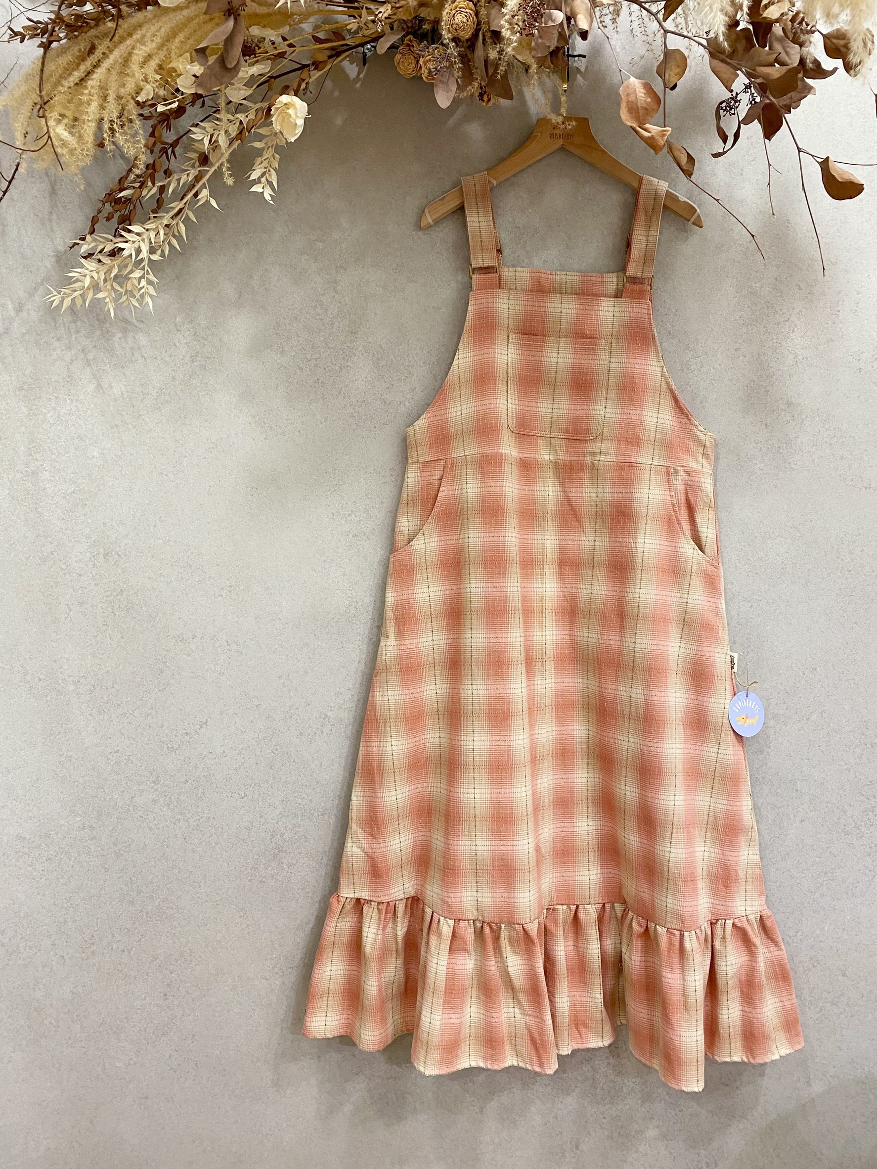 粉先染 媽咪仙度瑞拉長洋裝1.0