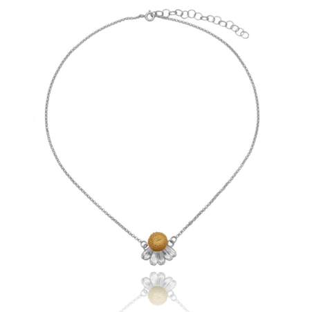 1TA0524-276 THALLO Ismini Daisy Necklace Mini Layer 24K Gold And Sterling Silver #s503a (A-LX-E)