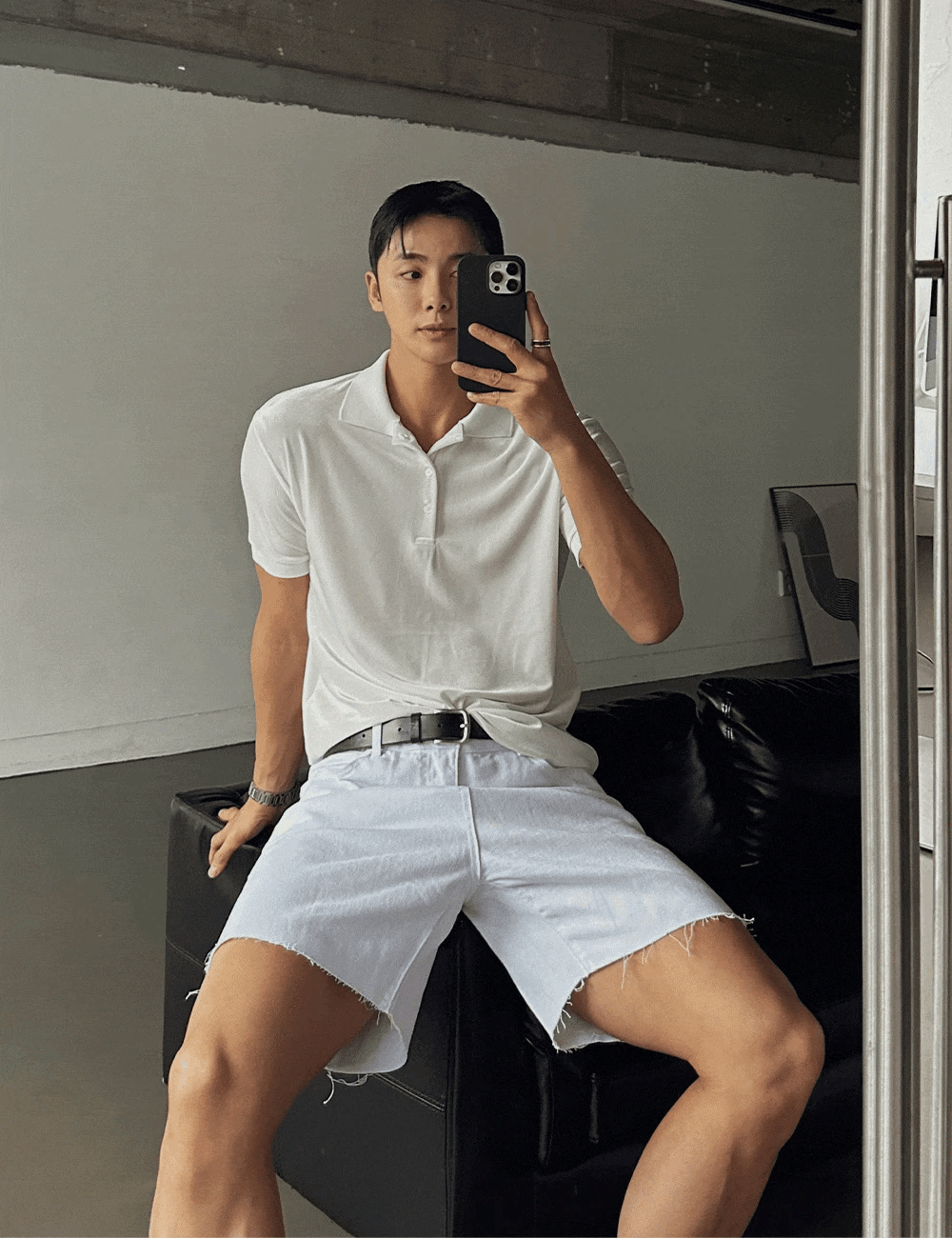 (韓國獨家特價)絲絨肌肉型T恤