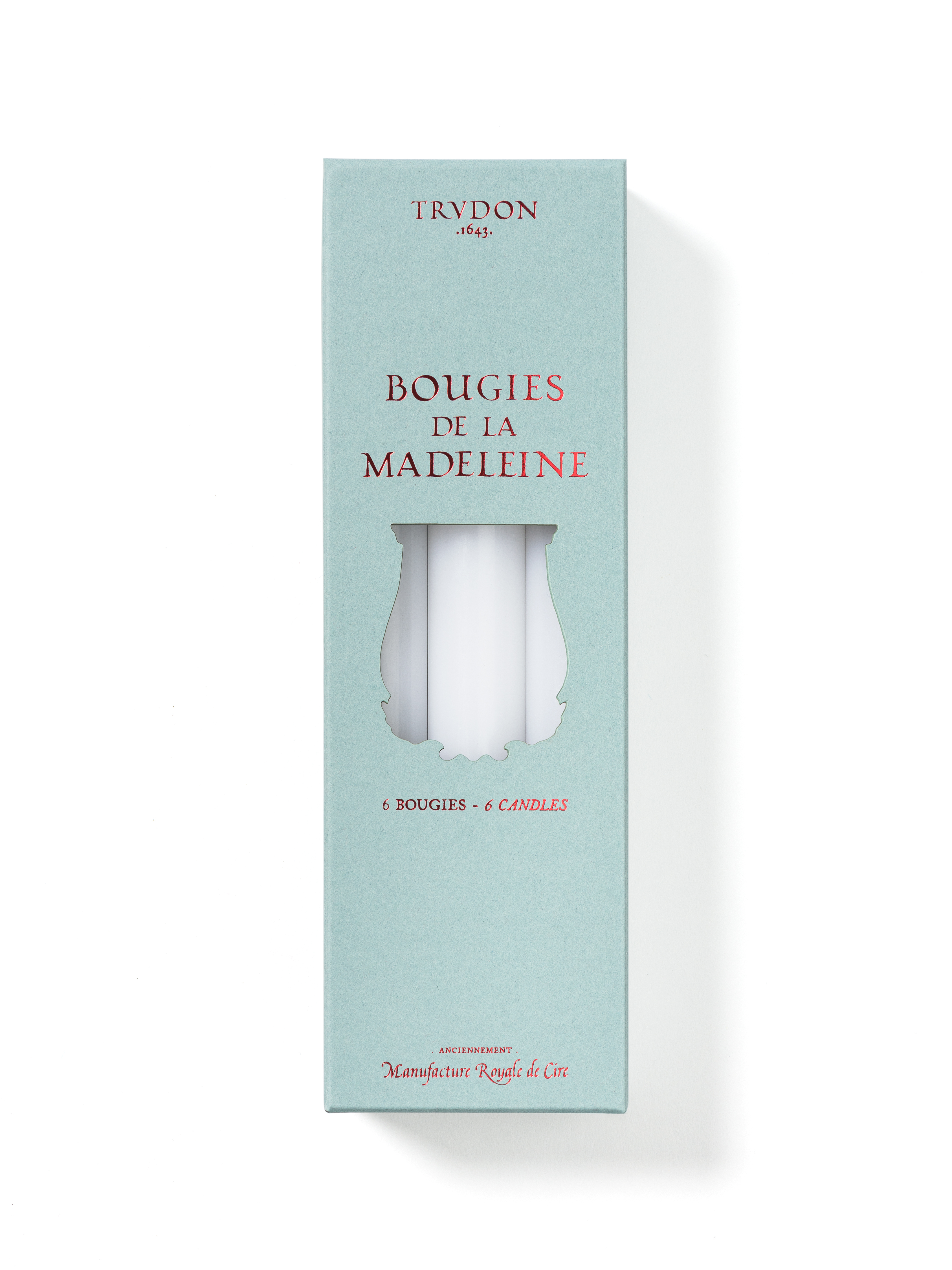 Trudon 馬德萊娜細蠟燭 白色