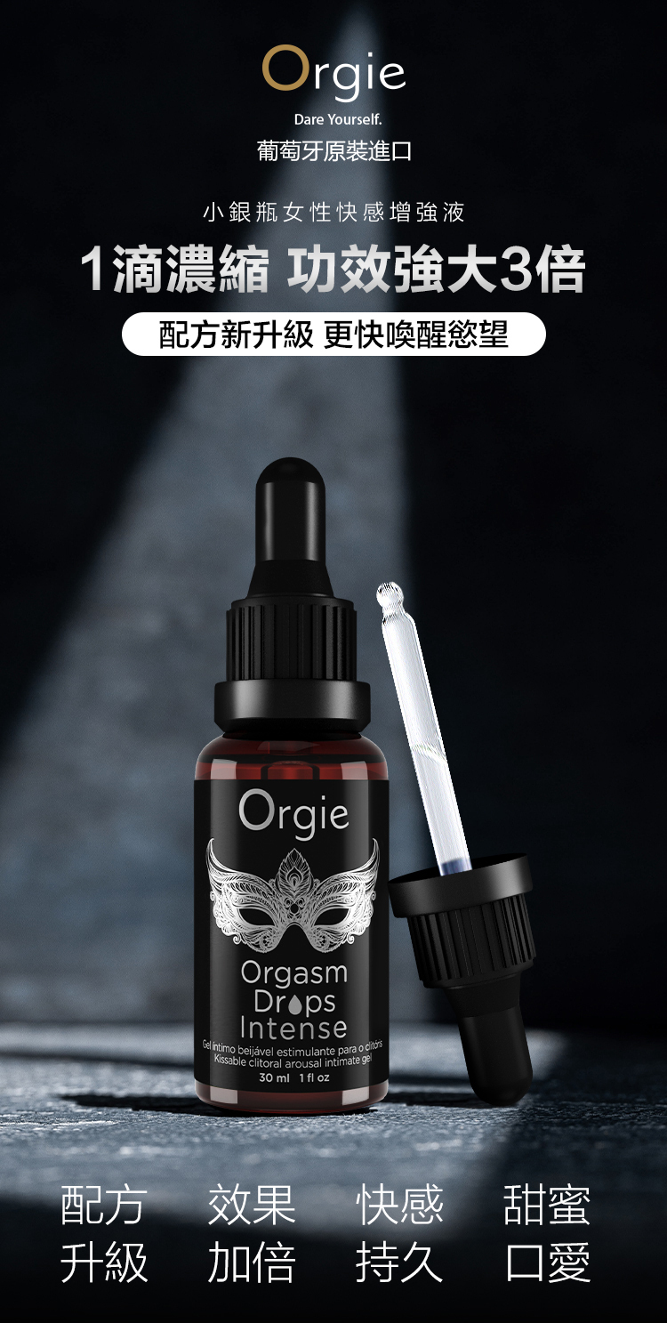 Orgie Orgasm Drops 小銀瓶 果味超強熱潮液-30ml