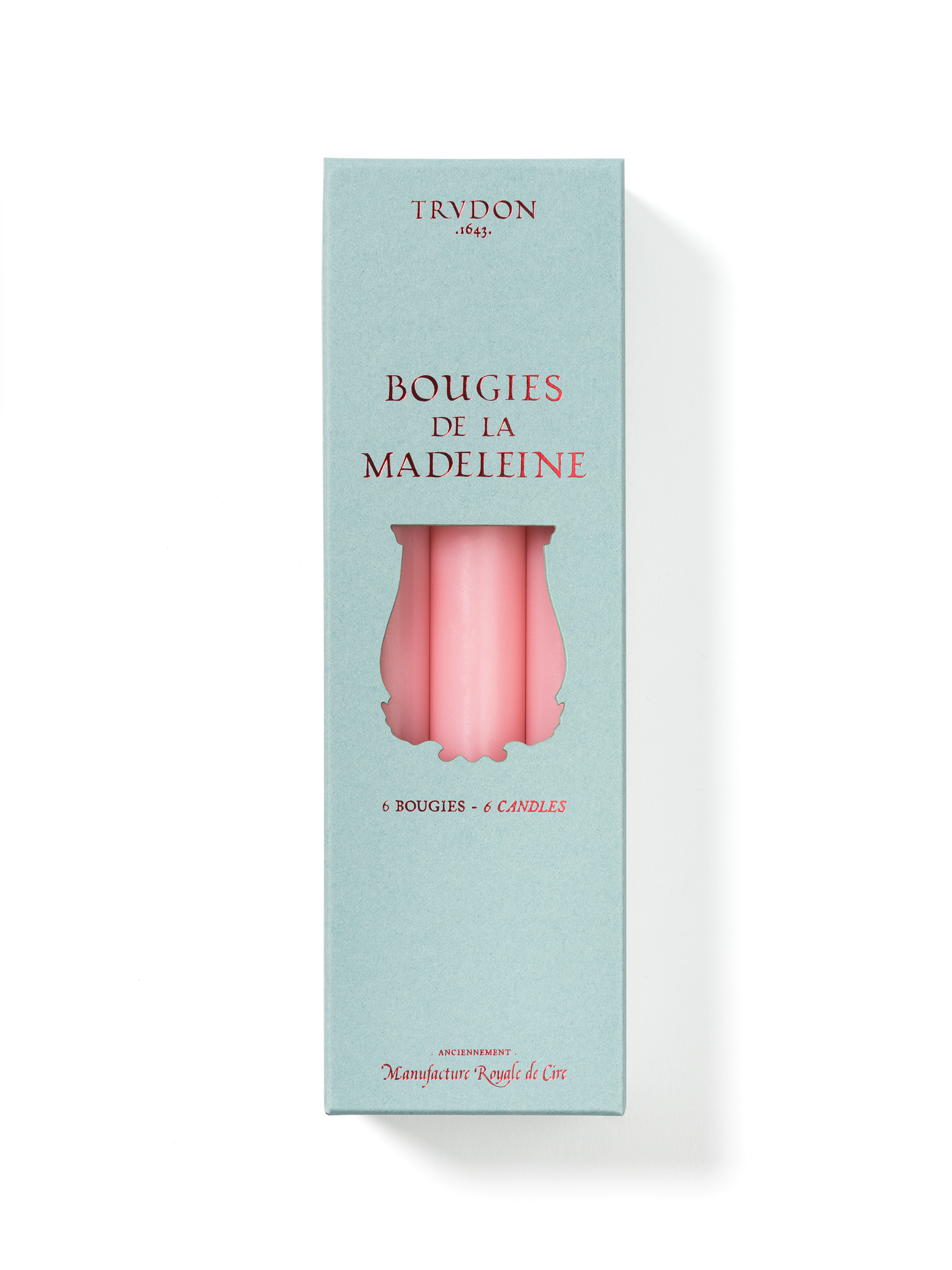 Trudon 馬德萊娜細蠟燭 淡粉