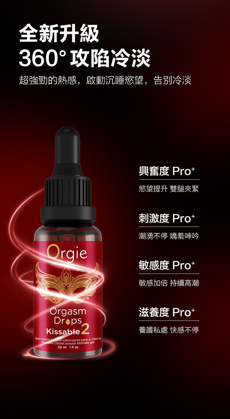 Orgie Orgasm Drops 小紅瓶二代 果味熱潮液-30ml