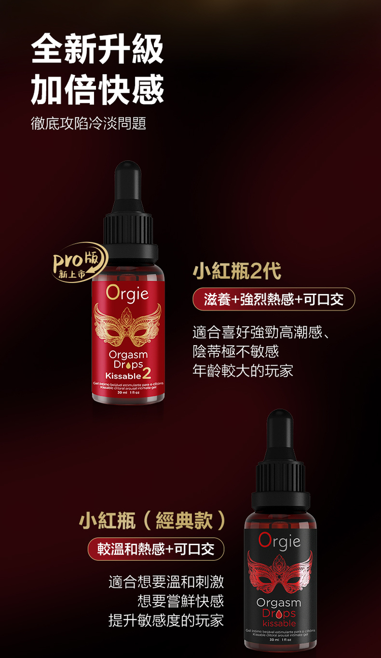 Orgie Orgasm Drops 小紅瓶二代 果味熱潮液-30ml