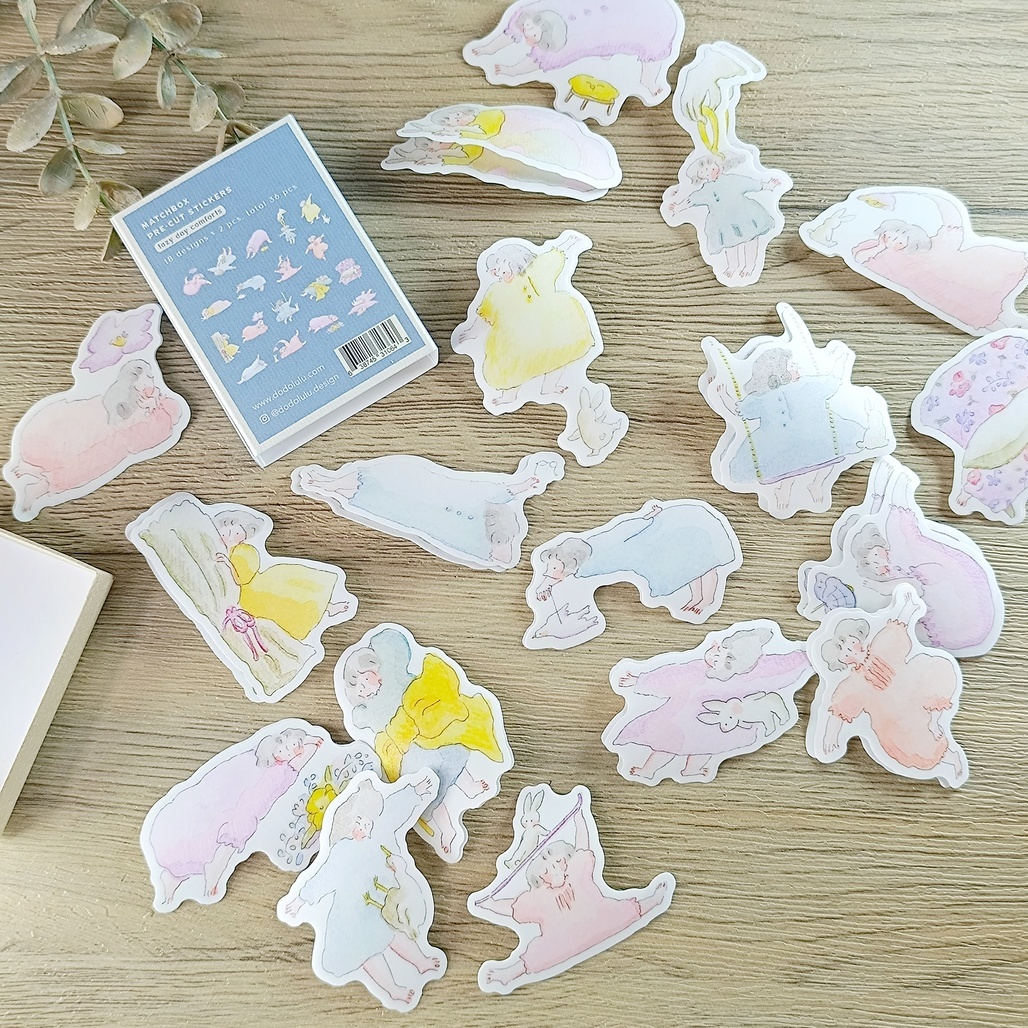 Dodolulu．火柴盒系列貼紙盒 09-慵懶的一天