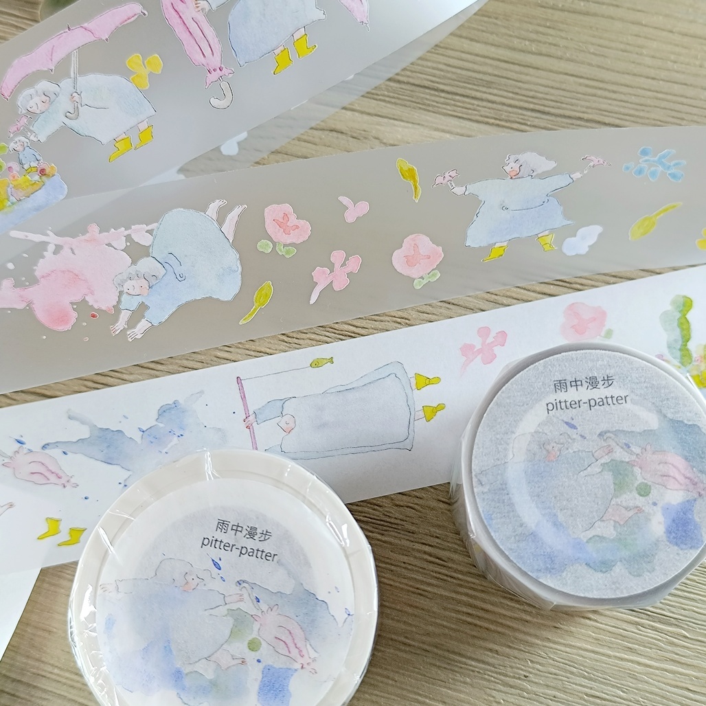 Dodolulu．雨中漫步 3.5cm霧面PET/和紙膠帶 <整捲/分裝>