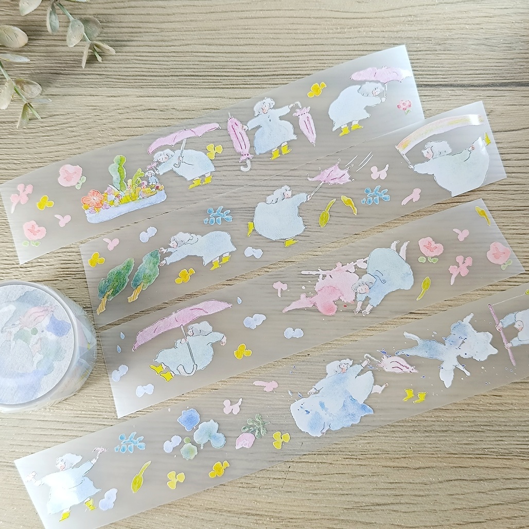Dodolulu．雨中漫步 3.5cm霧面PET/和紙膠帶 <整捲/分裝>
