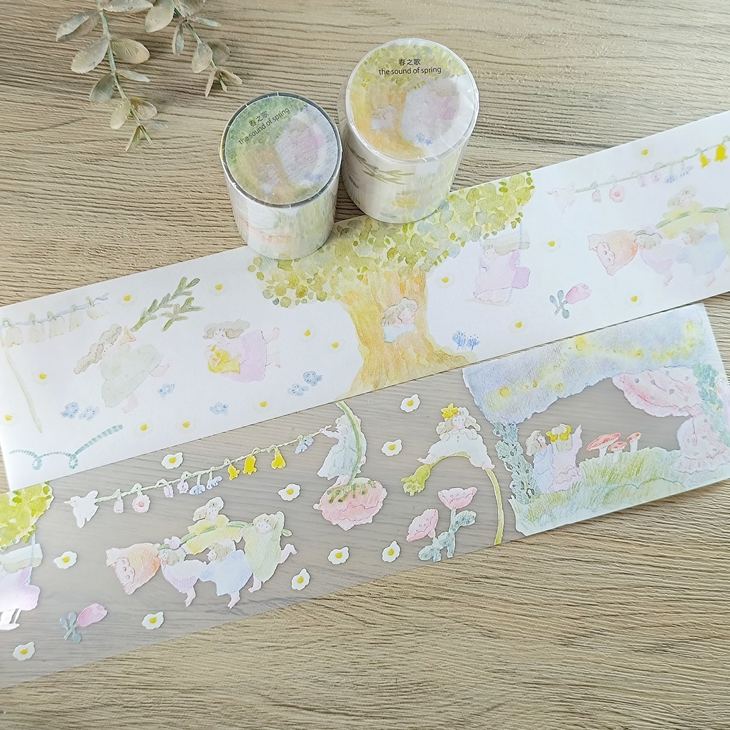 Dodolulu．春之歌 7cm霧面PET膠帶 <整捲/分裝>