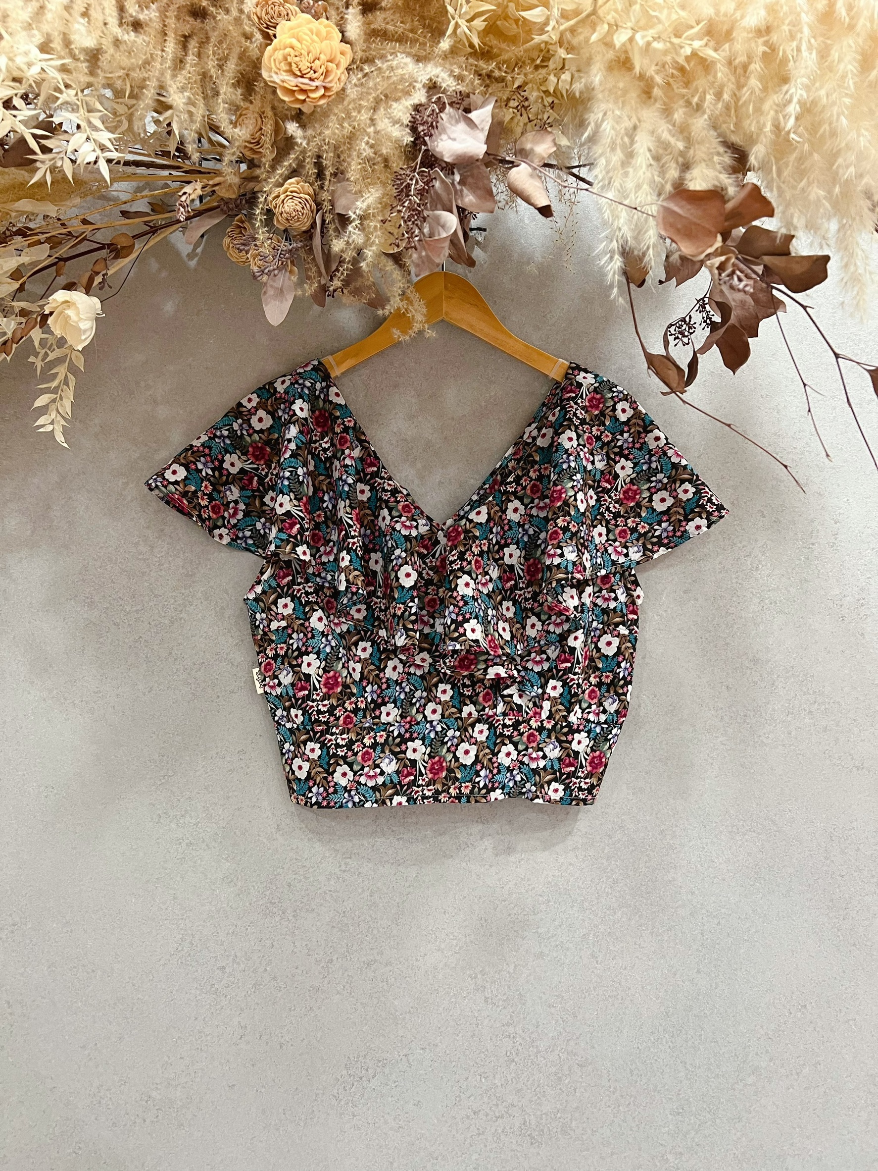 夜色花園 美媽咪荷葉小蠻腰上衣