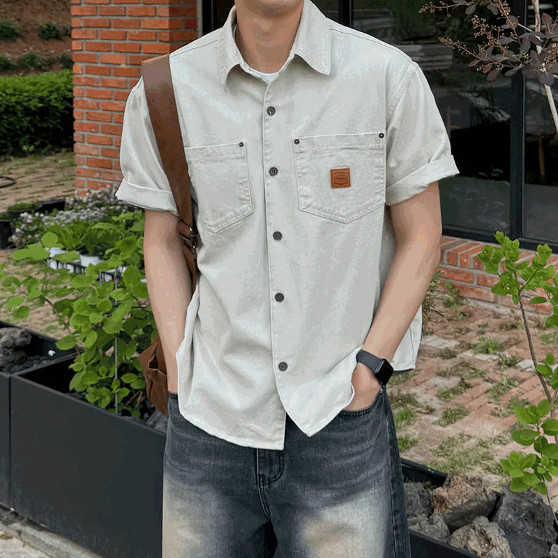 夏季工作短袖襯衫