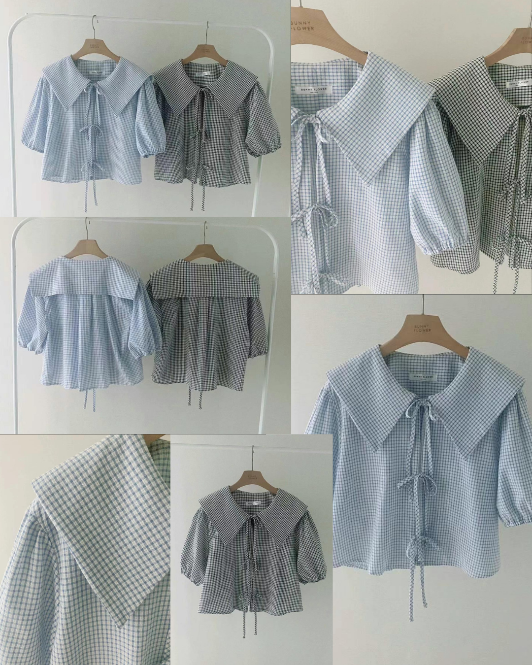 預 購 產 品 丨韓國女裝 - 韓國格仔簡約大領上衣 Made In Korea（ 預計兩星期後發貨 ）