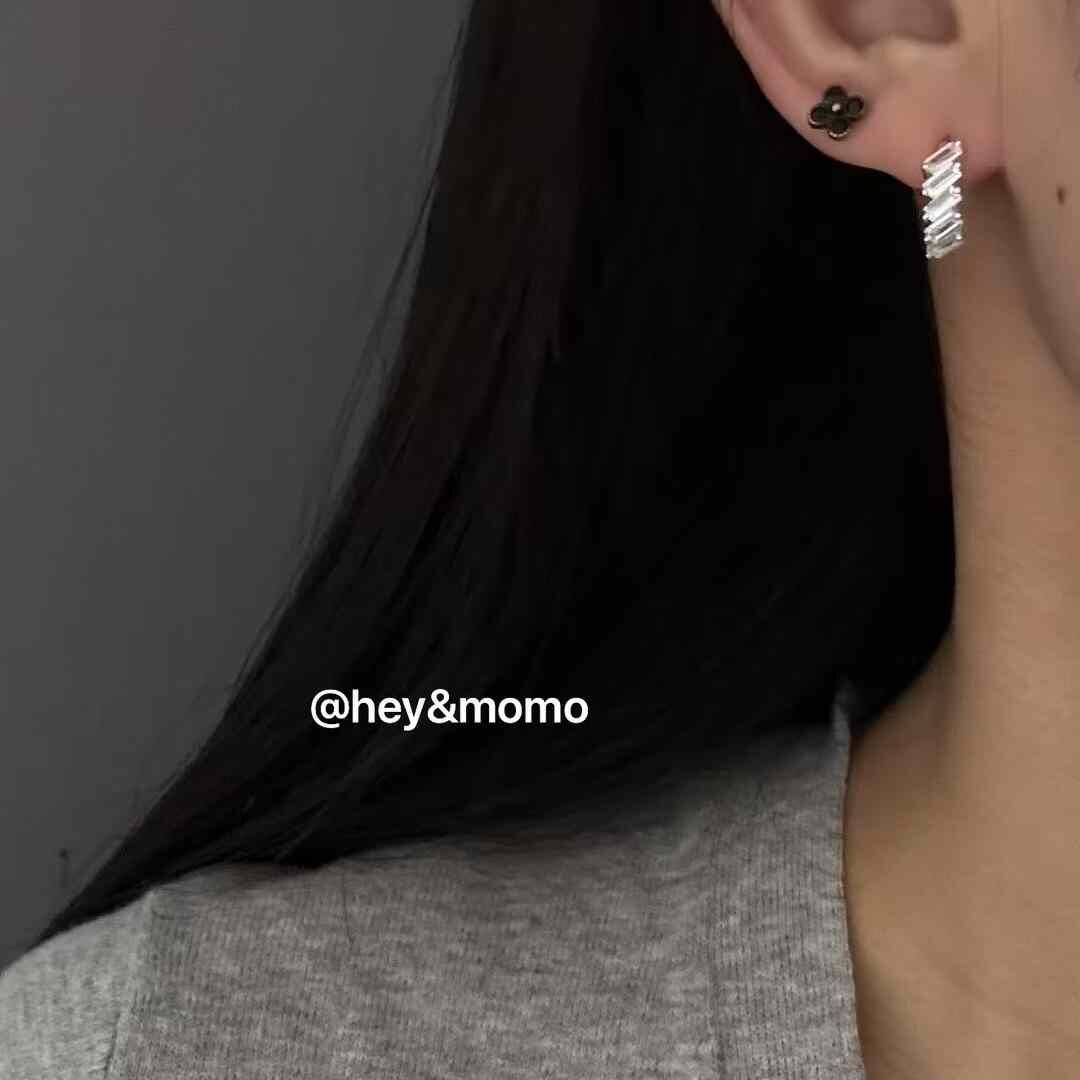 HM4357 925銀施華洛水晶時尚耳圈