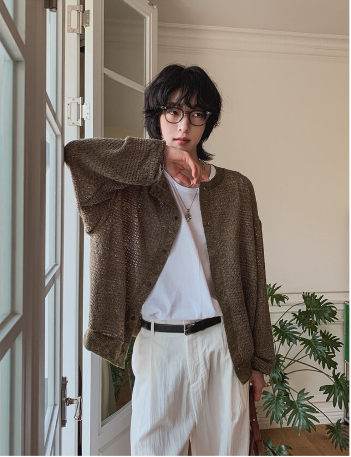 高級感簡約開襟衫