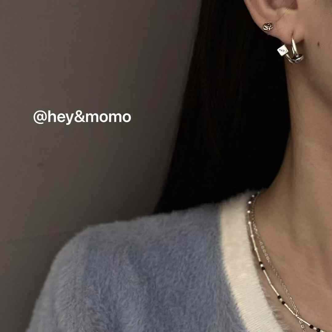 HM4336 925銀釘子造型個性款耳圈