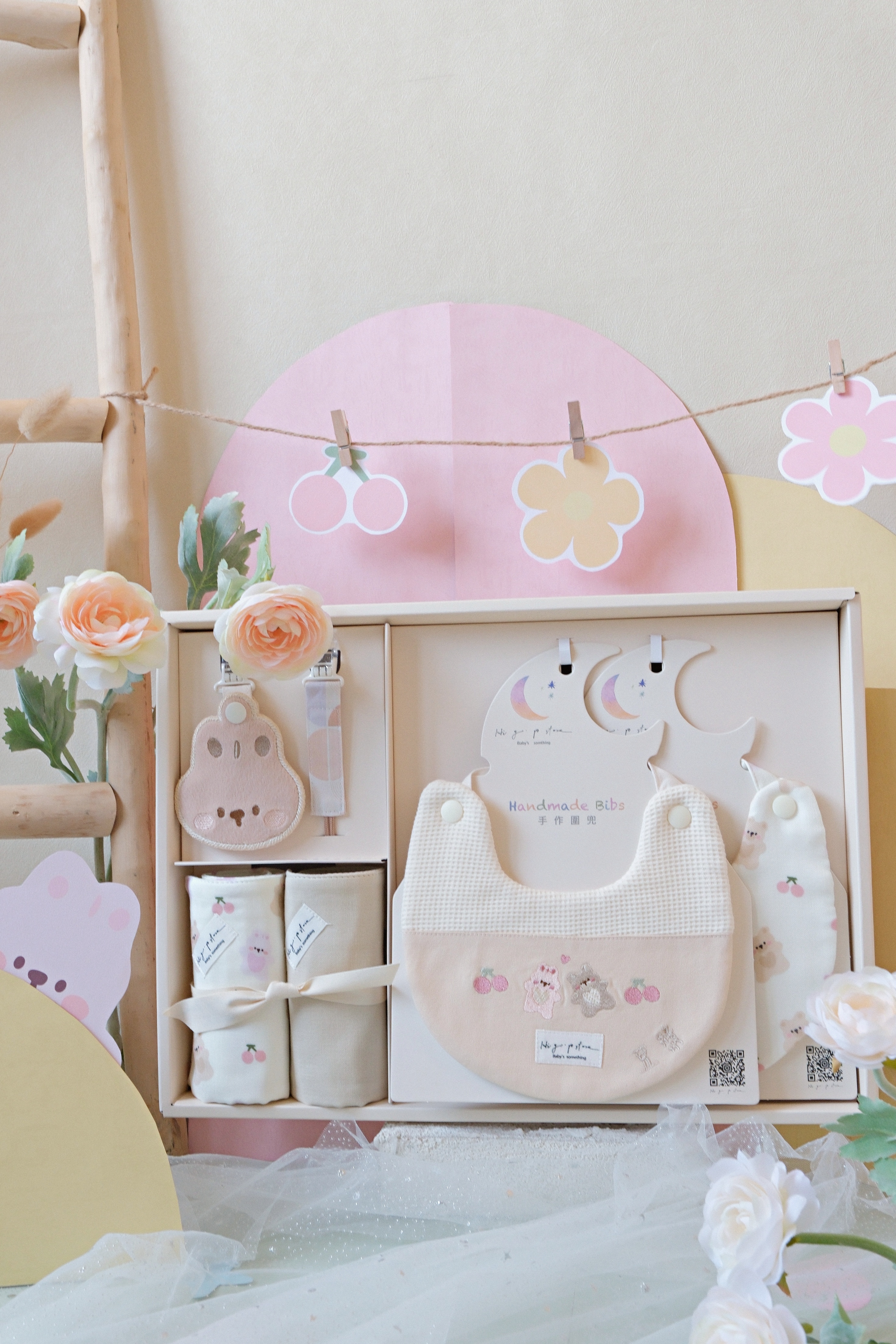 Hi Y.P store-訂製彌月禮盒組-期間限定款-刺繡軟糖熊兔（軟糖兔）